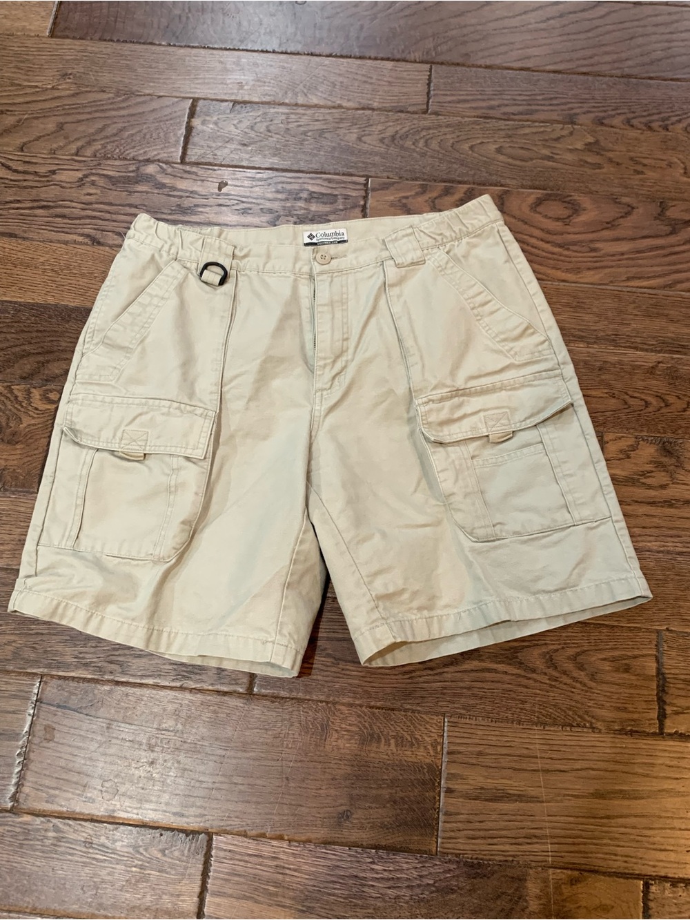Vintage Men’s Columbia Thick Cotton Canvas Cargo Trek, Safari Shorts Size Médium